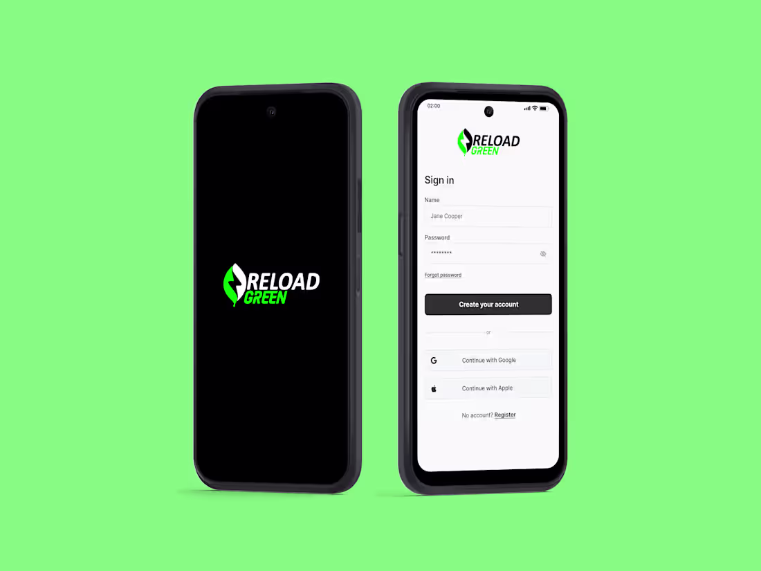 Cover image for Reload Green - Eletric car application