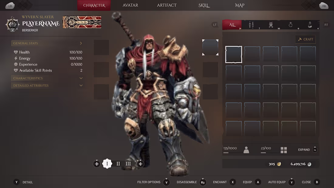 Cover image for Shadow Realm - Character Screen