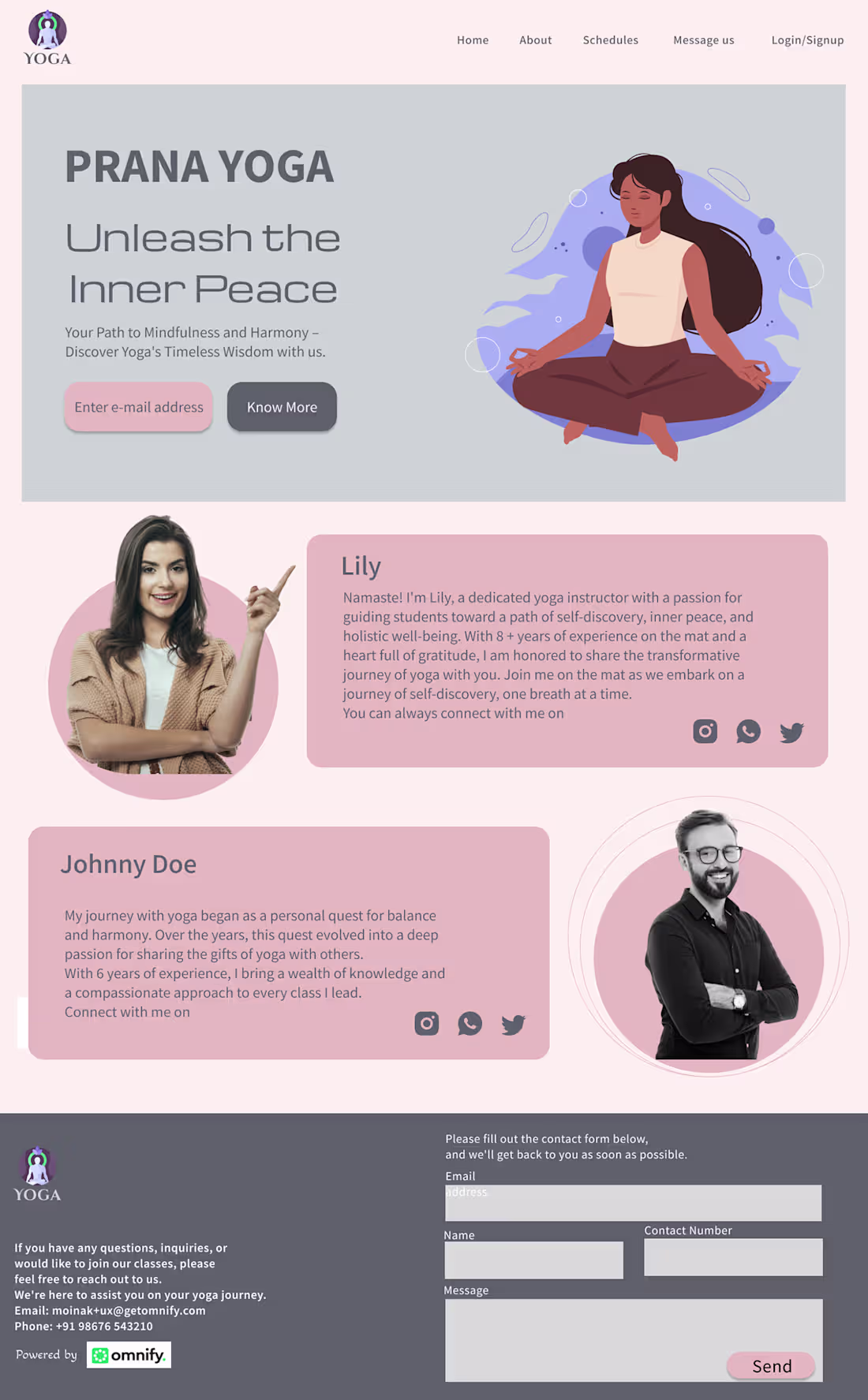 Cover image for A Yoga and wellness Website Design on Behance