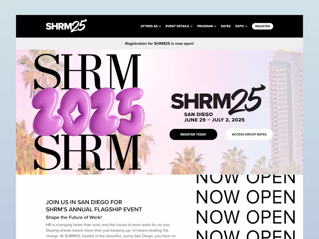 Cover image for SHRM25 Annual Conference Website