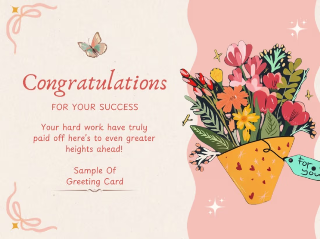 Cover image for Greetings card made by me