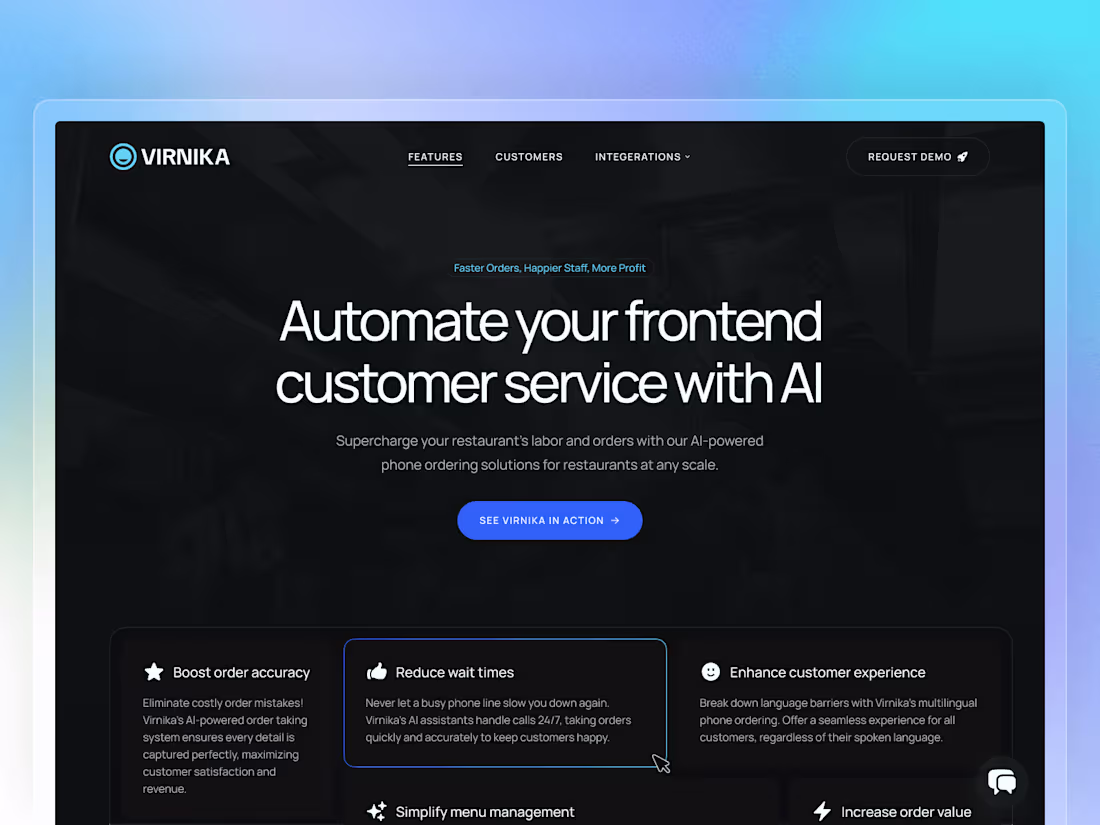 Cover image for Virnika AI Rebrand & Landing Page Redesign