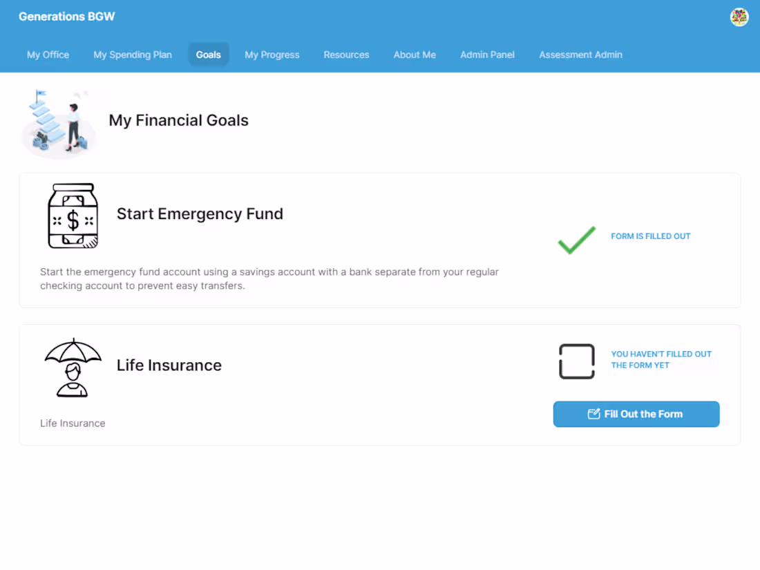 Cover image for Financial Skills Assessment Test / Glide App