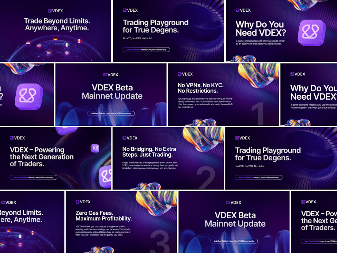 Cover image for Social Media Designs For VDEX