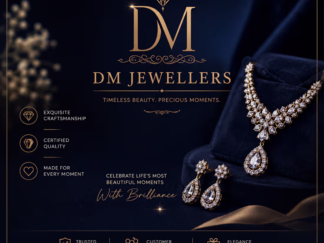 Cover image for ✨ Luxury Jewellery Brand Ad Design | DM Jewellers
