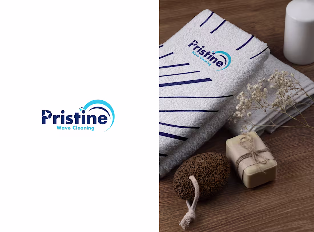 Cover image for Pristine Wave Cleaning Brand Identity Design