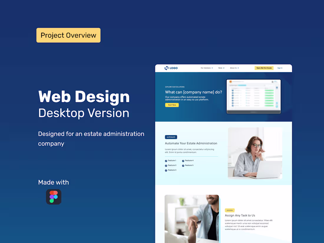 Cover image for Web Design Project for an Estate Administration Company 