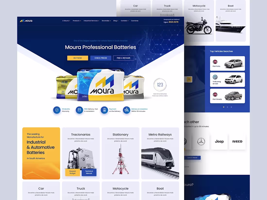 Cover image for Website Design for a Professional Battery Manufacturing Company
