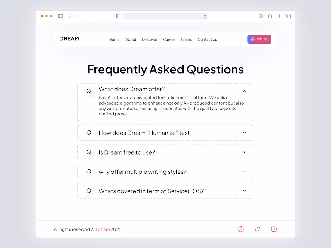 Cover image for FAQs UI Design for Web and App
