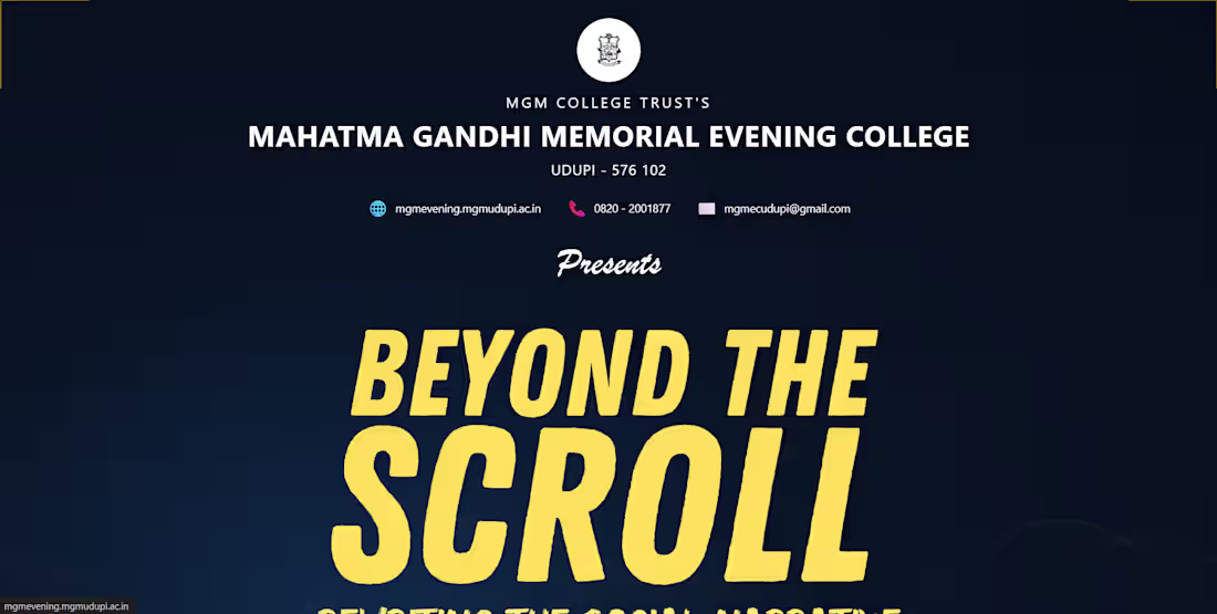Cover image for BeyondTheScroll is a modern college