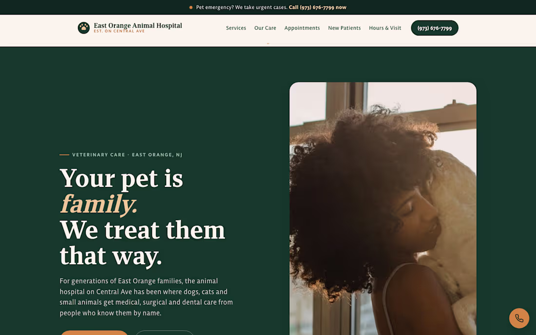 Cover image for East Orange Animal Hospital