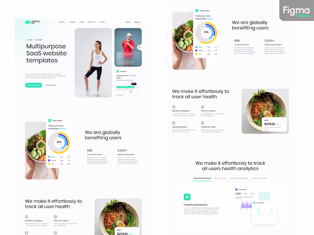 Cover image for Healing Pro - SaaS Landing page Template - Light Mode