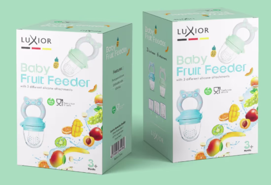 Cover image for Custom Baby Fruit Feeder Packaging Design | Premium Baby Product
