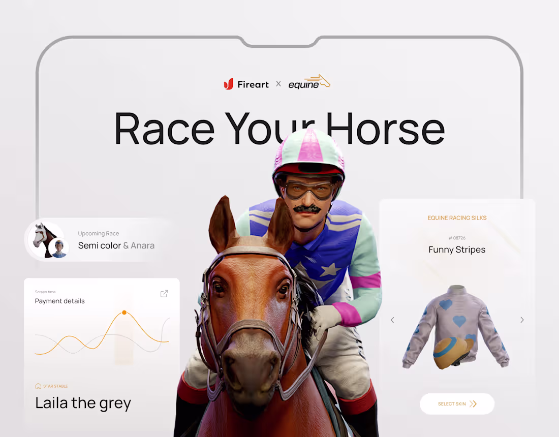 Cover image for Equine - horse racing NFT-based game.
