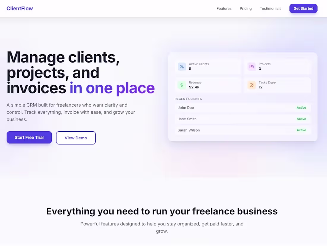Cover image for A modern SaaS concept focused