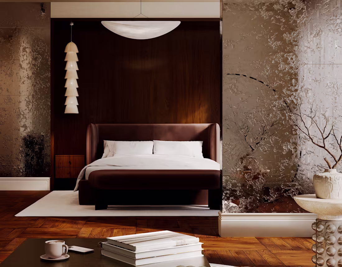 Cover image for Modern Apartment with Textured Glass Partition