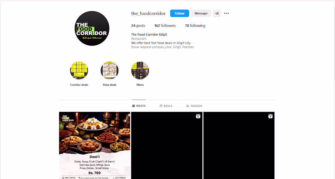 Cover image for social media marketing engagement of The food coridoor 