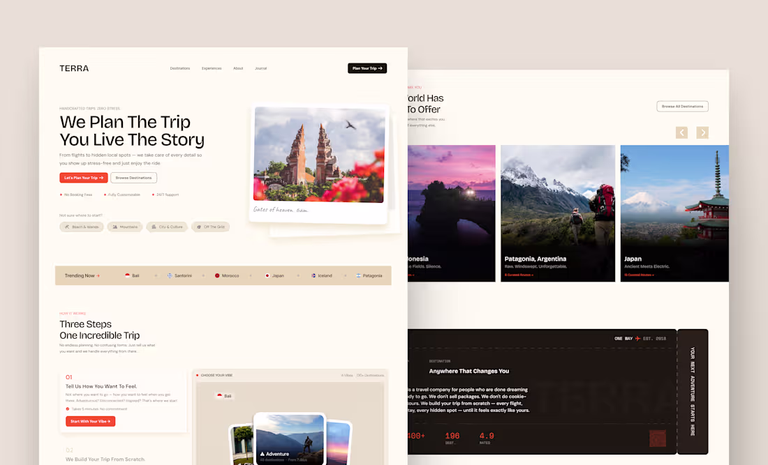 Cover image for TERRA — Travel Agency Landing