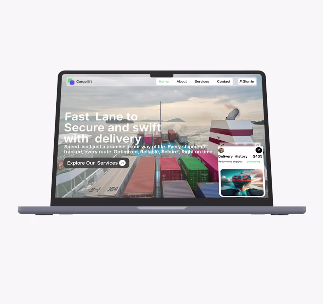 Cover image for A cargo shipment website. Design is all about the little det...