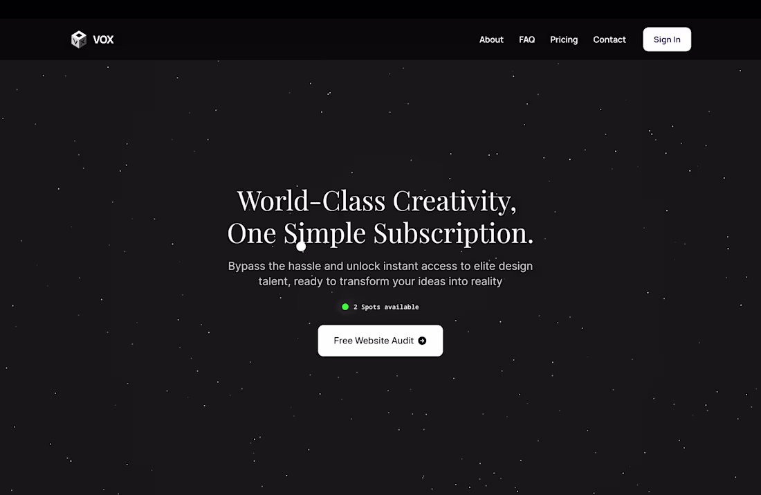 Cover image for VOX Design Agency (Framer)