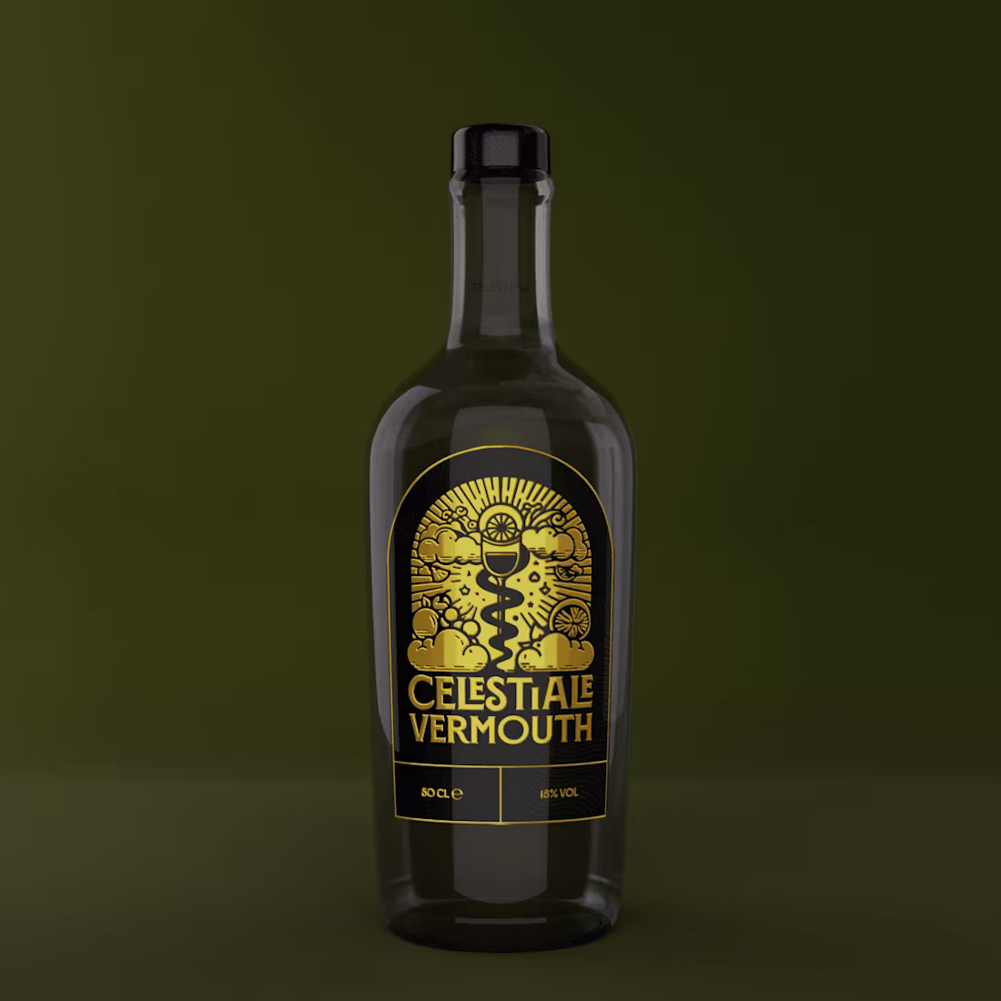 Cover image for Celestiale Vermouth bottle design