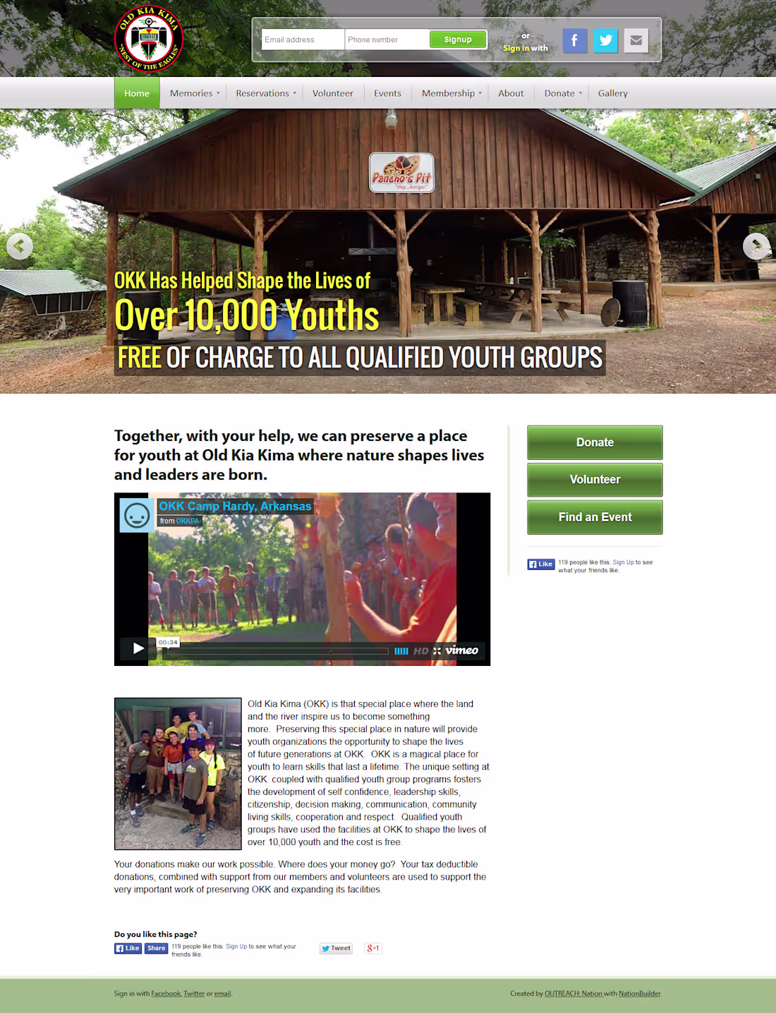 Cover image for NationBuilder website for a nonprofit