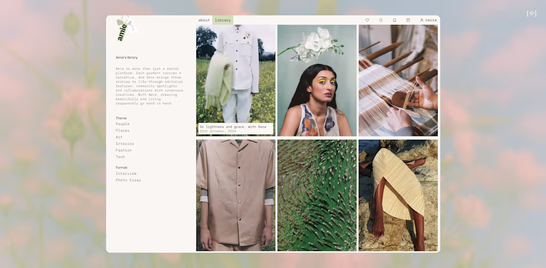 Cover image for Developed Amie’s identity and web