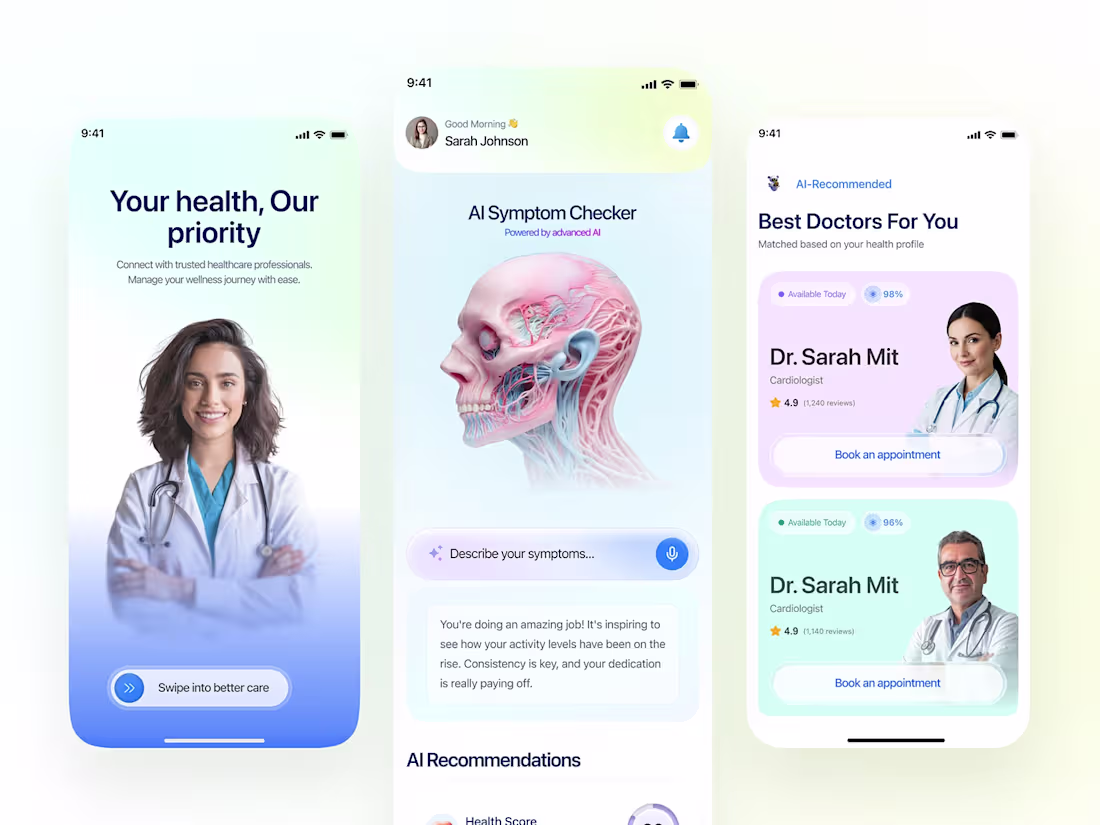 Cover image for Designed a modern AI-driven healthcare