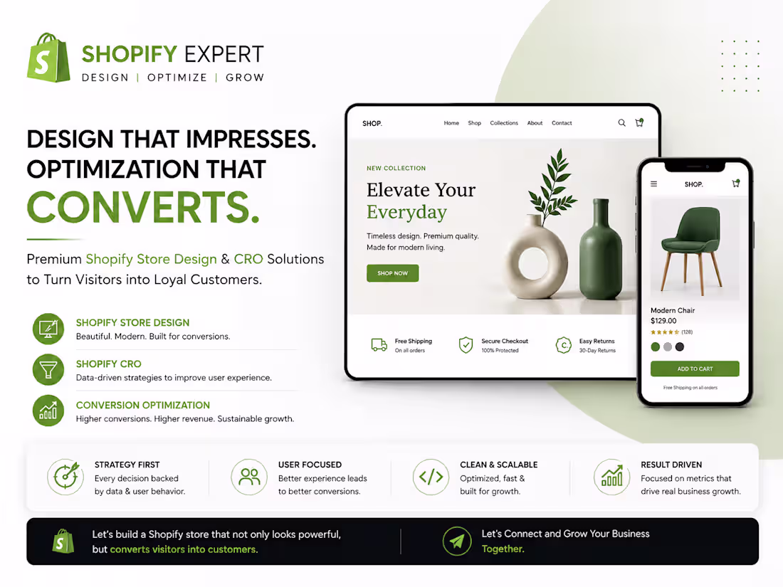 Cover image for Shopify Store Design, Shopify CRO & Conversion Optimization