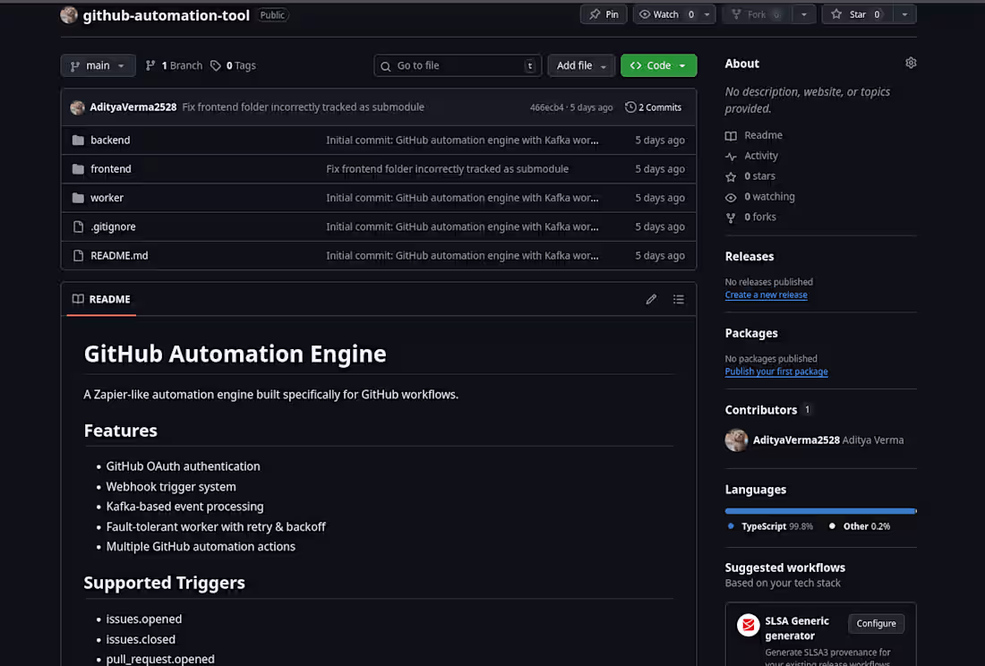 Cover image for GitHub Automation Engine – Event-Driven