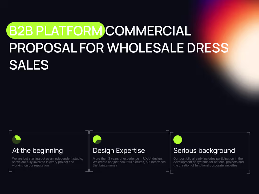 Cover image for B2B E-commerce Sales Deck for