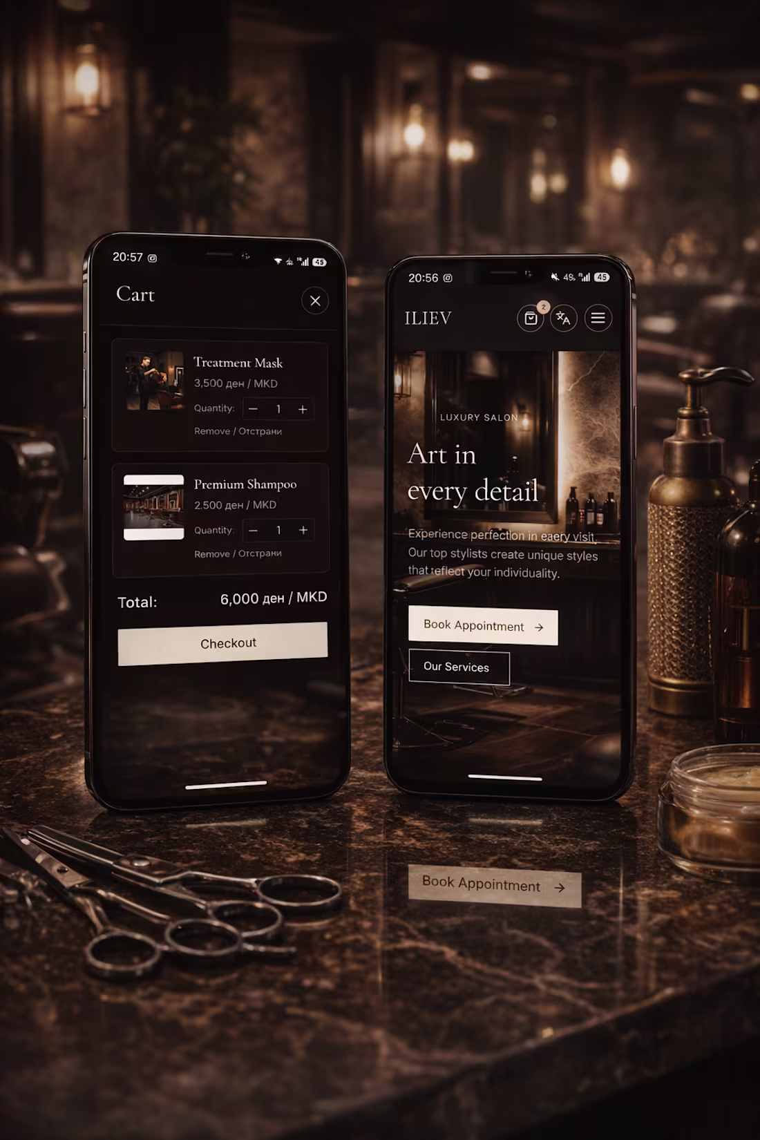 Cover image for A fully responsive luxury barber salon website with online b...