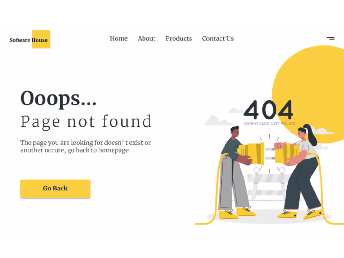 Cover image for  404 Page UI Design
