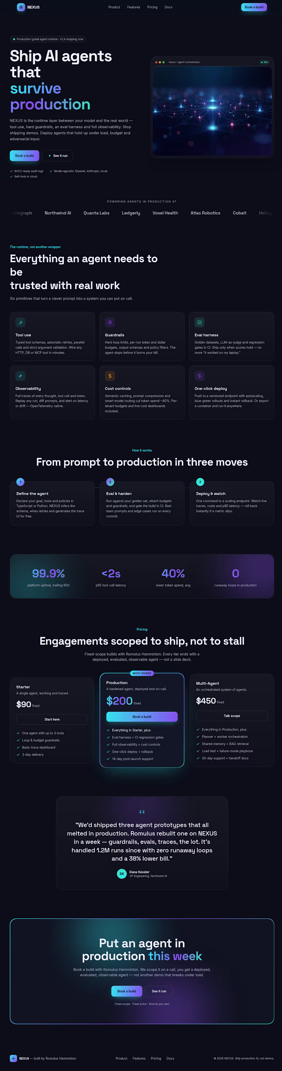 Cover image for NEXUS — concept landing page