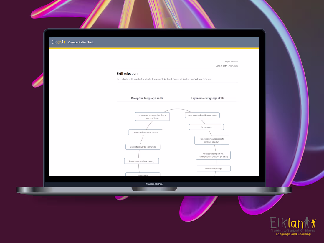 Cover image for Elklan Training Institute: Internal Tool