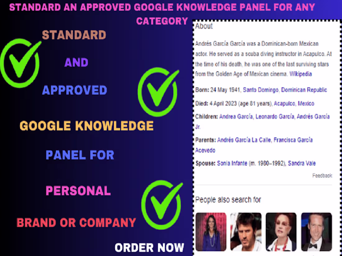 Cover image for I will Offer You Standard Google Knowledgepanel for personal