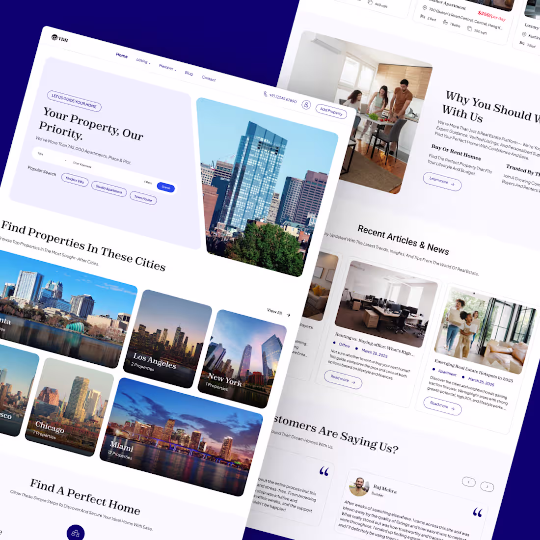Cover image for Real Estate Landing Page UI/UX
