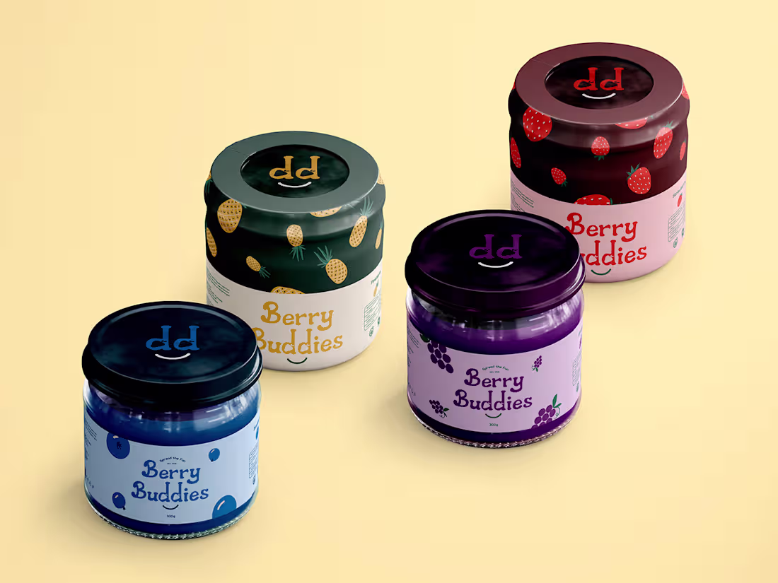 Cover image for Berry Buddies - Jam Brand Identity & Packaging Design