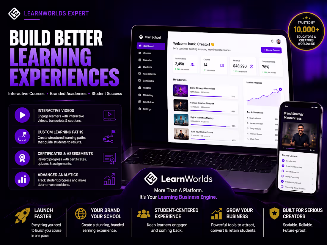 Cover image for 🎓 Why I Recommend LearnWorlds