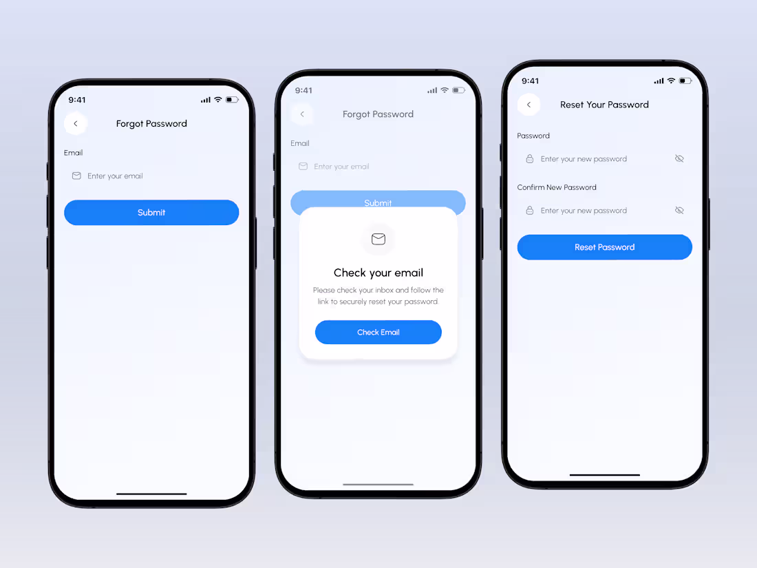Cover image for Forgot Password Screens for Travel App