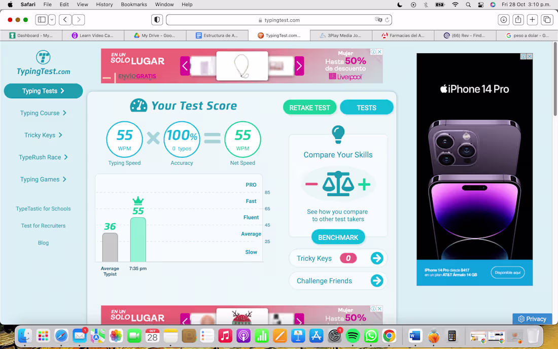 Cover image for My typing speed test via
