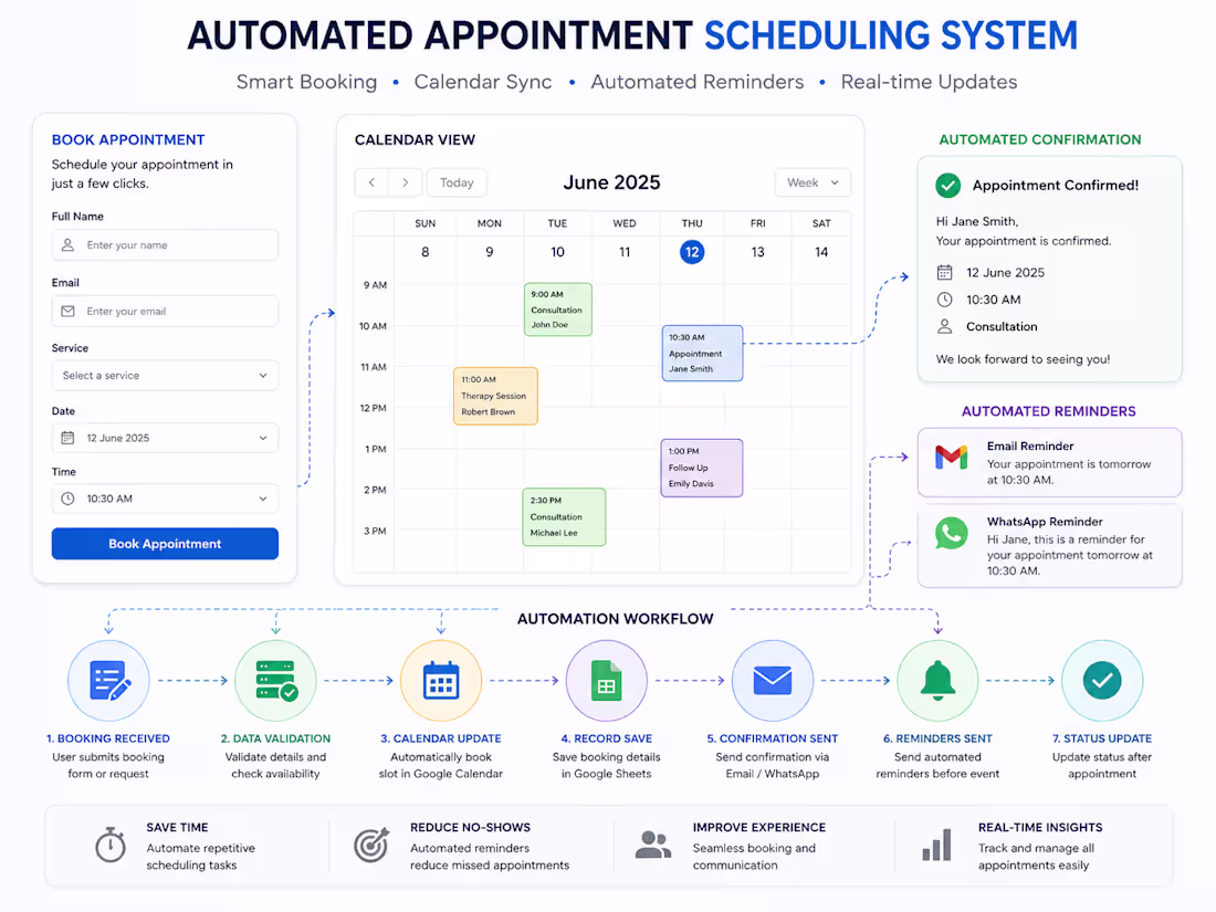 Cover image for Automated Appointment Booking System with Calendar Integration