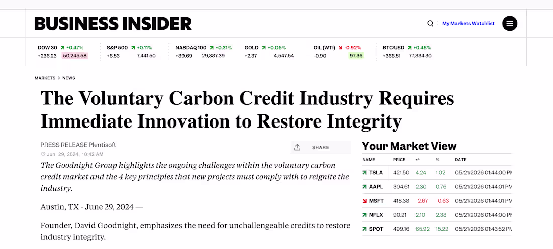 Cover image for The Voluntary Carbon Credit Industry