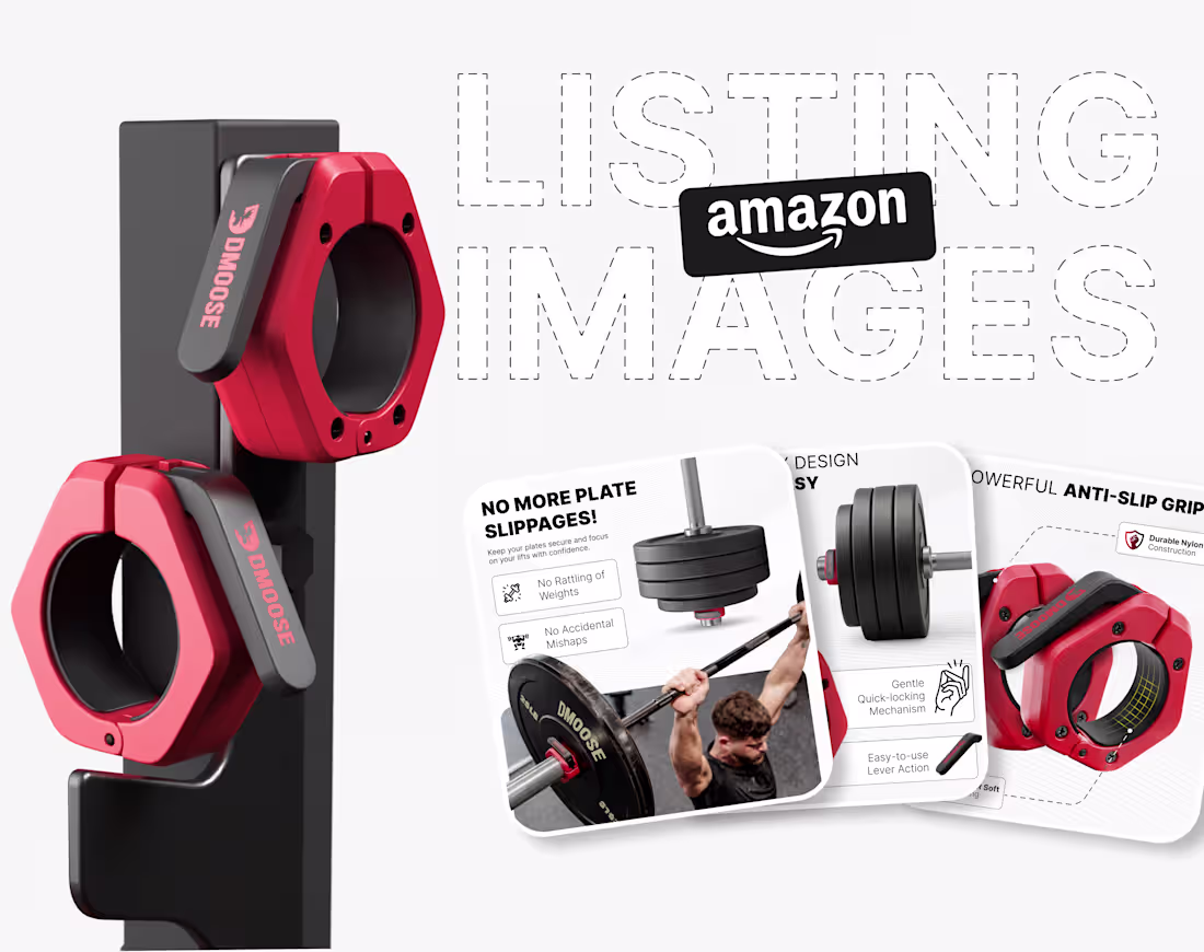 Cover image for AMAZON LISTING DESIGN | BARBELL CLAMP