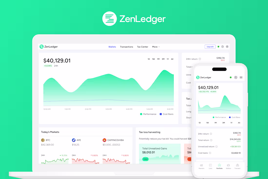 Cover image for UI/UX Redesign for ZenLedger's Crypto Tax Platform
