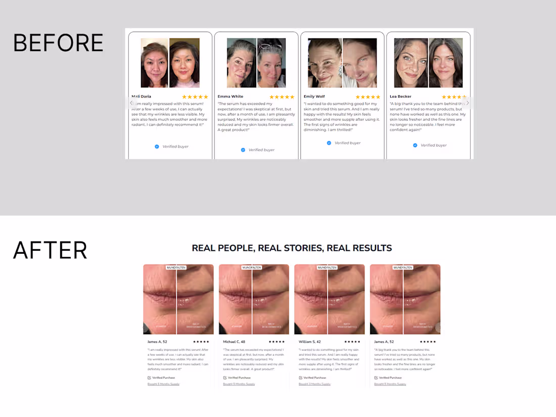Cover image for Updated the Results section layout on my client’s site. Subt...