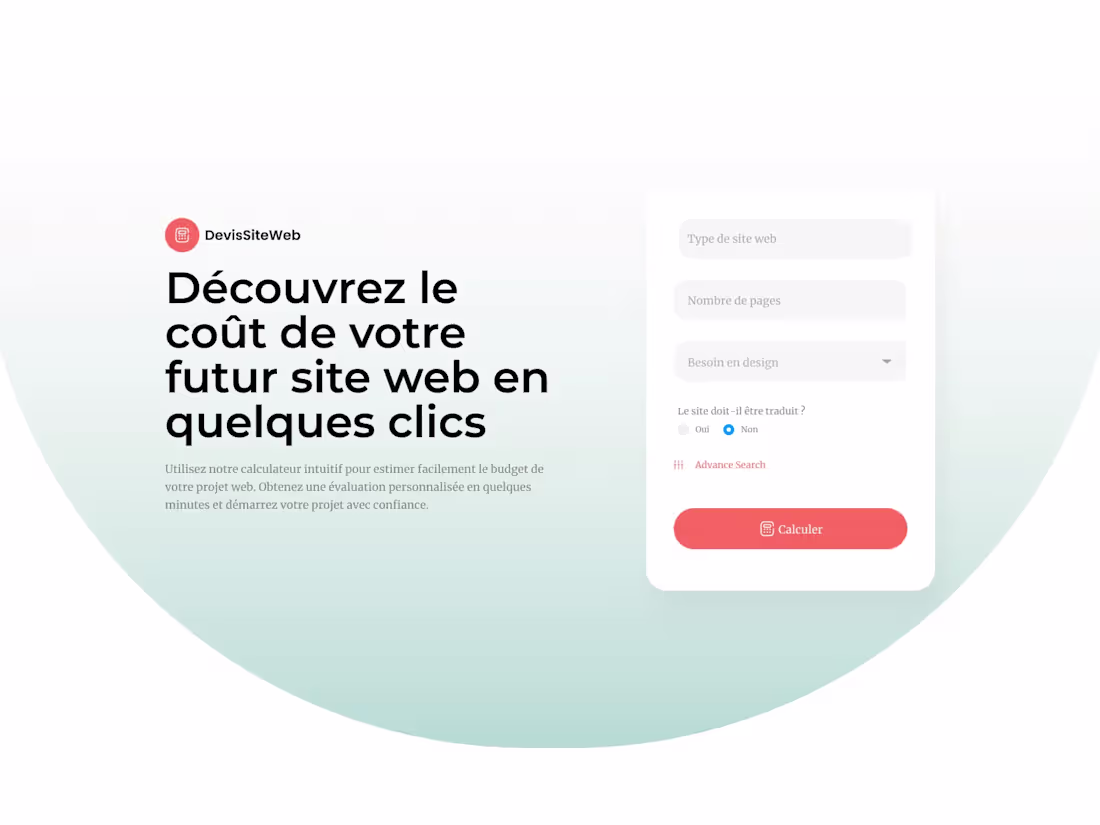 Cover image for Framer website - Devis siteweb