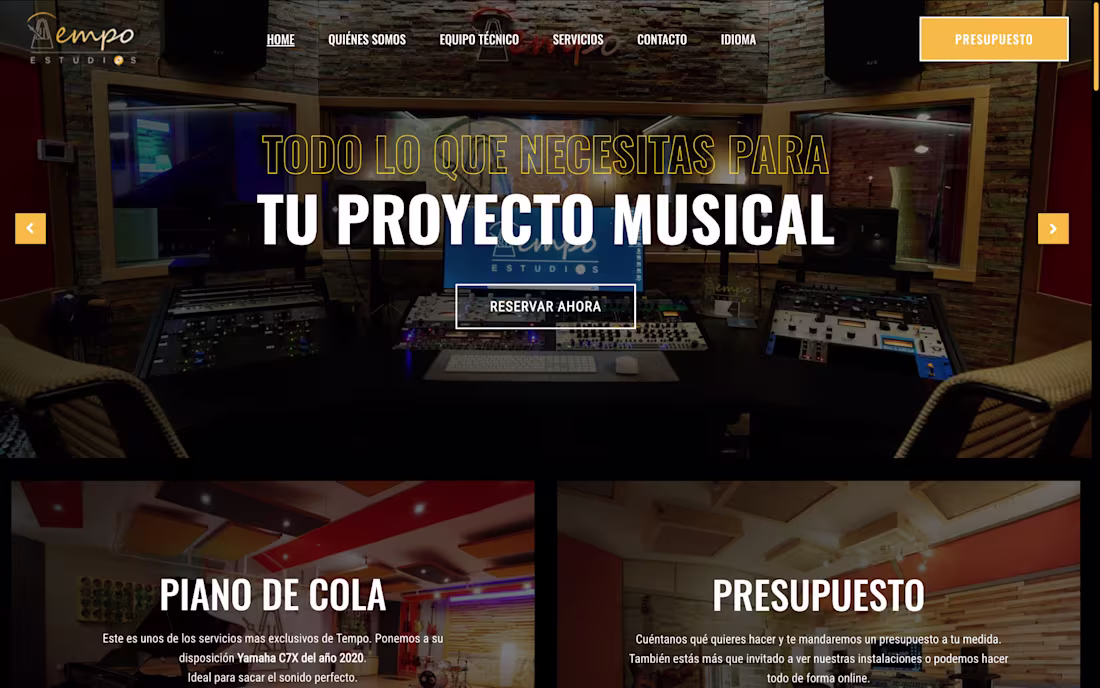 Cover image for Tempo Studios - Multilingual Website