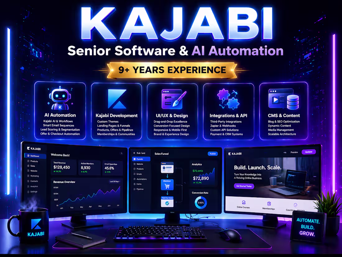 Cover image for Kajabi Development & Funnel Automation