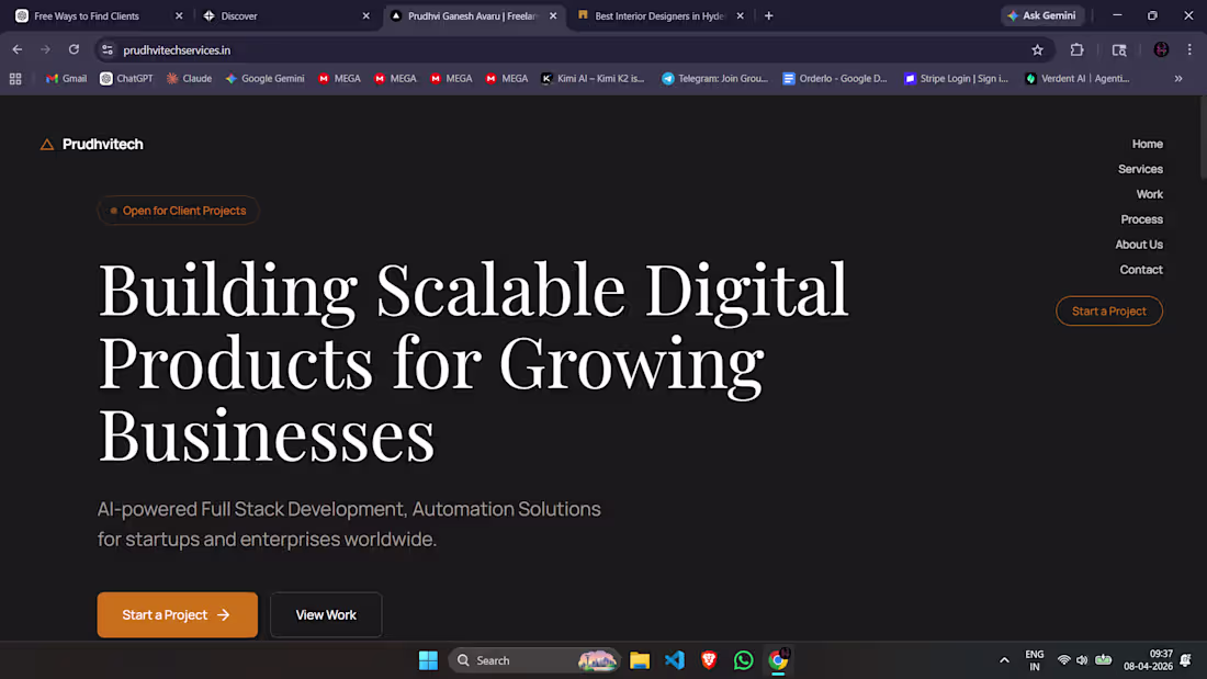 Cover image for 🚀 Portfolio Description – PrudhviTech
PrudhviTech